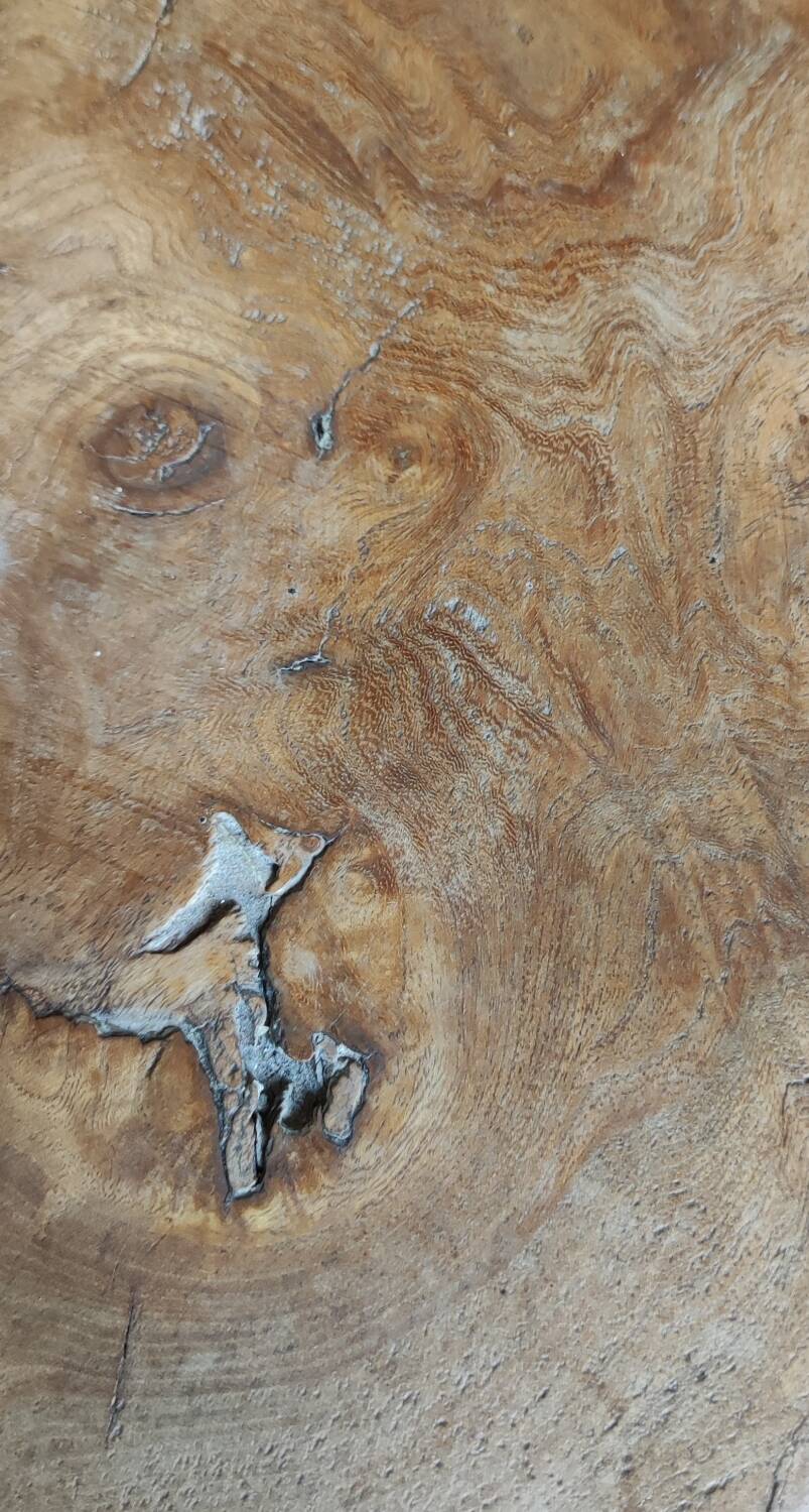 Old vintage solid wood lamp base