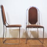 Dining room table and 6 chairs by Alessandro Alpizzi, 1970s, Set of 7