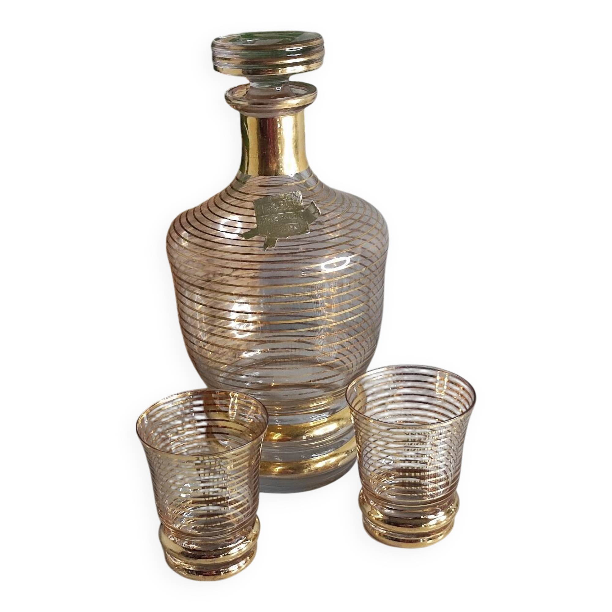 Golden liqueur service