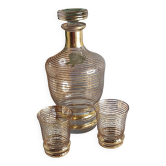 Golden liqueur service