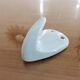 Art deco coat hook in pale blue porcelain 1930s 40s