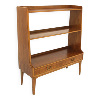 Scandinavian walnut bookcase, Sweden, 1940