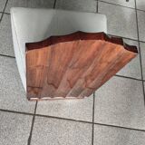 Charming period heater of the decorative arts in solid walnut