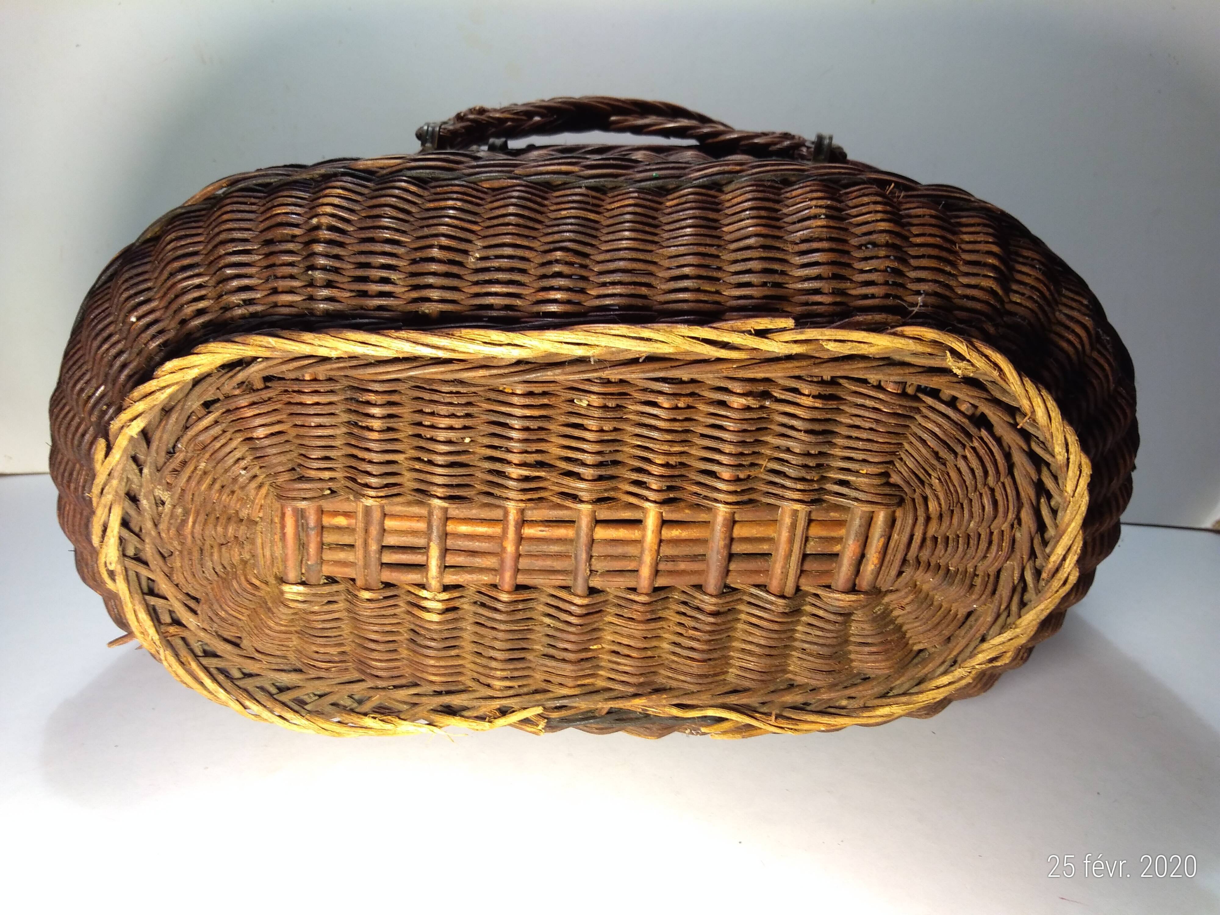 Panier de marché  ancien, osier