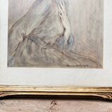 Framed drawing "Elegant", signed Mario de Goyon