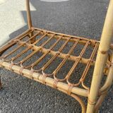 Rattan side table