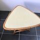 Table basse rotin et formica vintage 1970