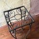 Wrought iron plant holder shelf