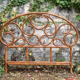 Vintage 1970s bamboo rattan headboard L166