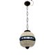 Crystal Beaded Bronze Light Pendant 1950’s