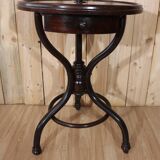 Thonet style curved wood bathroom cabinet