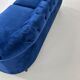 3-seater sofa type Chesterfield in blue velvet