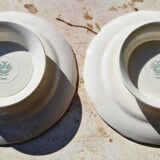 Paire de présentoirs sur petit piédouche Villeroy Boch modèle 1562