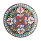 Enamelled brass mandala wall circle
