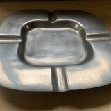 Cendrier en aluminium poli, années 50-60