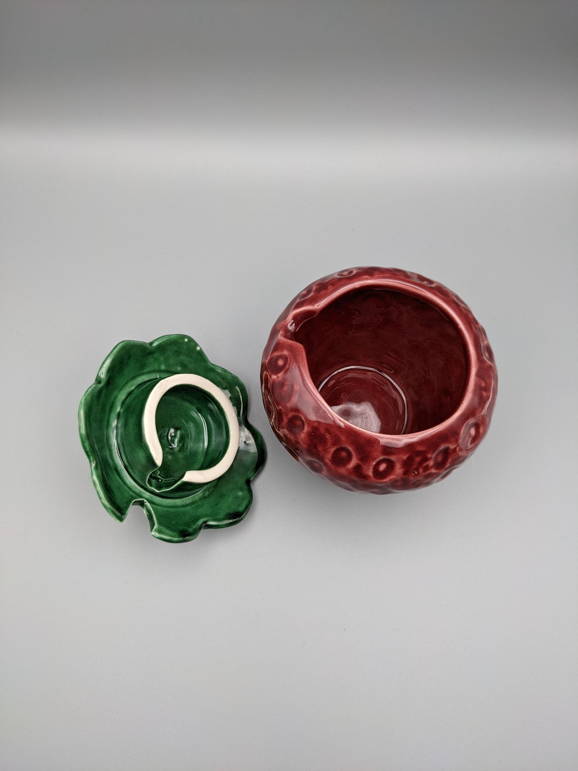 Condiment jar mustard jam in the shape of strawberry