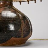 table lamp in enamelled stoneware, france circa 1960