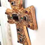 CERAMIC CROSS AND GLASS WARE SIGNED MANON DLG MITHE ESPELT 1960