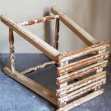 Patinated workshop stool old early twentieth century