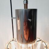 Cascade chandelier - vintage - steel and glass