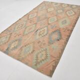 6x10 Soft Vintage Persian Rug, Oushak Wool Area Rug, 181x312Cm