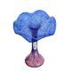 Coupe en verre soufflé La Rochère – Dégradé bleu et rose – Verrerie d’art – H.26 cm