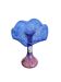 Blown glass cup La Rochère – Blue and pink gradient – Art glass – H.26 cm