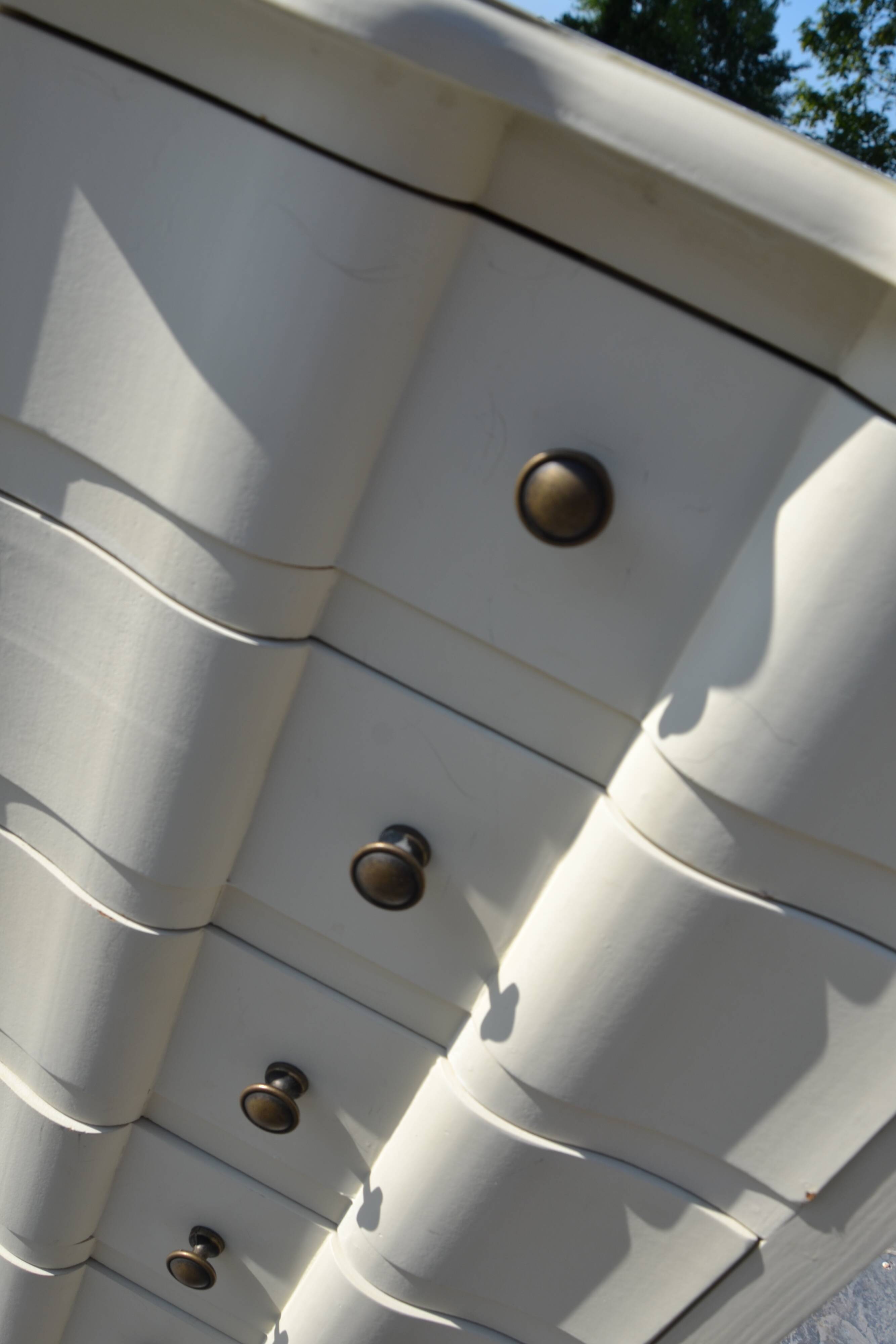 High weekly cabinet with 6 drawers in painted wood