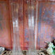 Pair of large glass soliflore vase