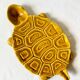 Large mustard yellow ceramic turtle dish, vintage 1950s-1970s.