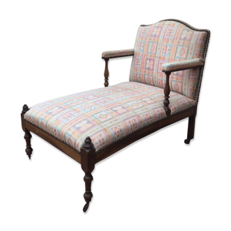 Chaise longue / Méridienne Époque Louis XIII