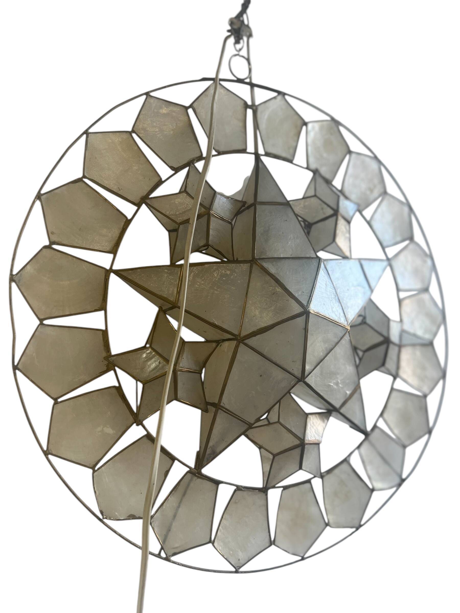 Lustre / lampe murale vintage coquille capiz