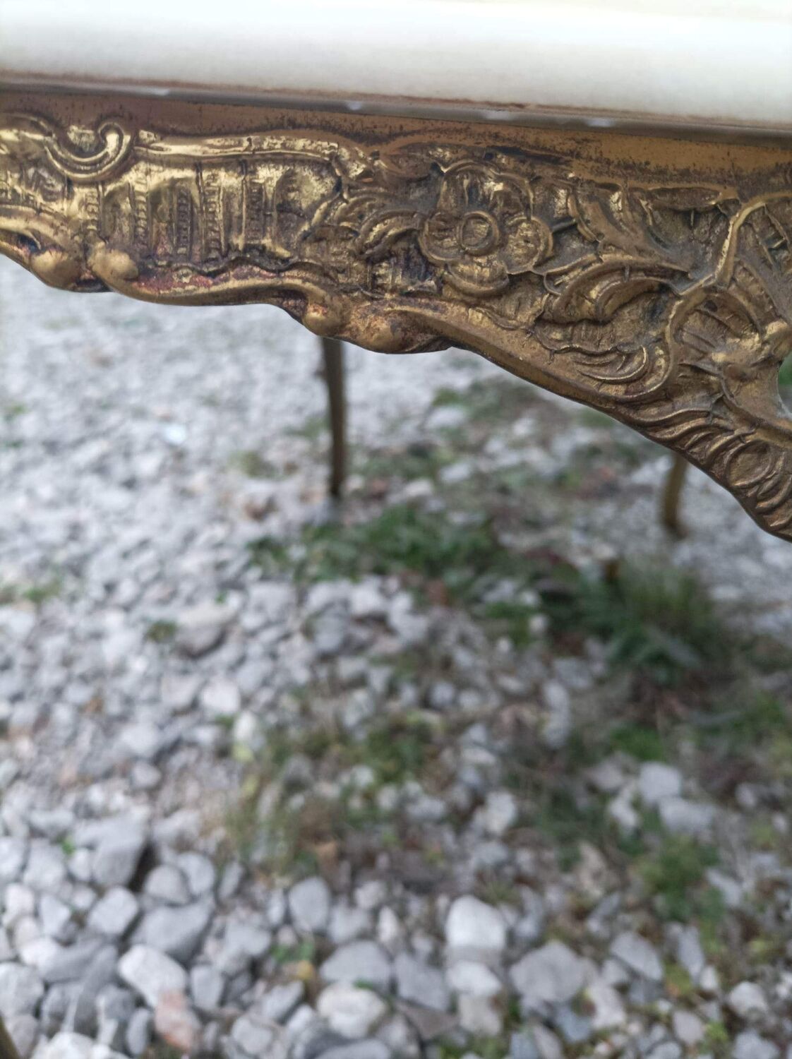 Vintage brass marble coffee table
