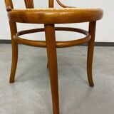 Curved wooden dining chair by Löbl Wieisskirchen