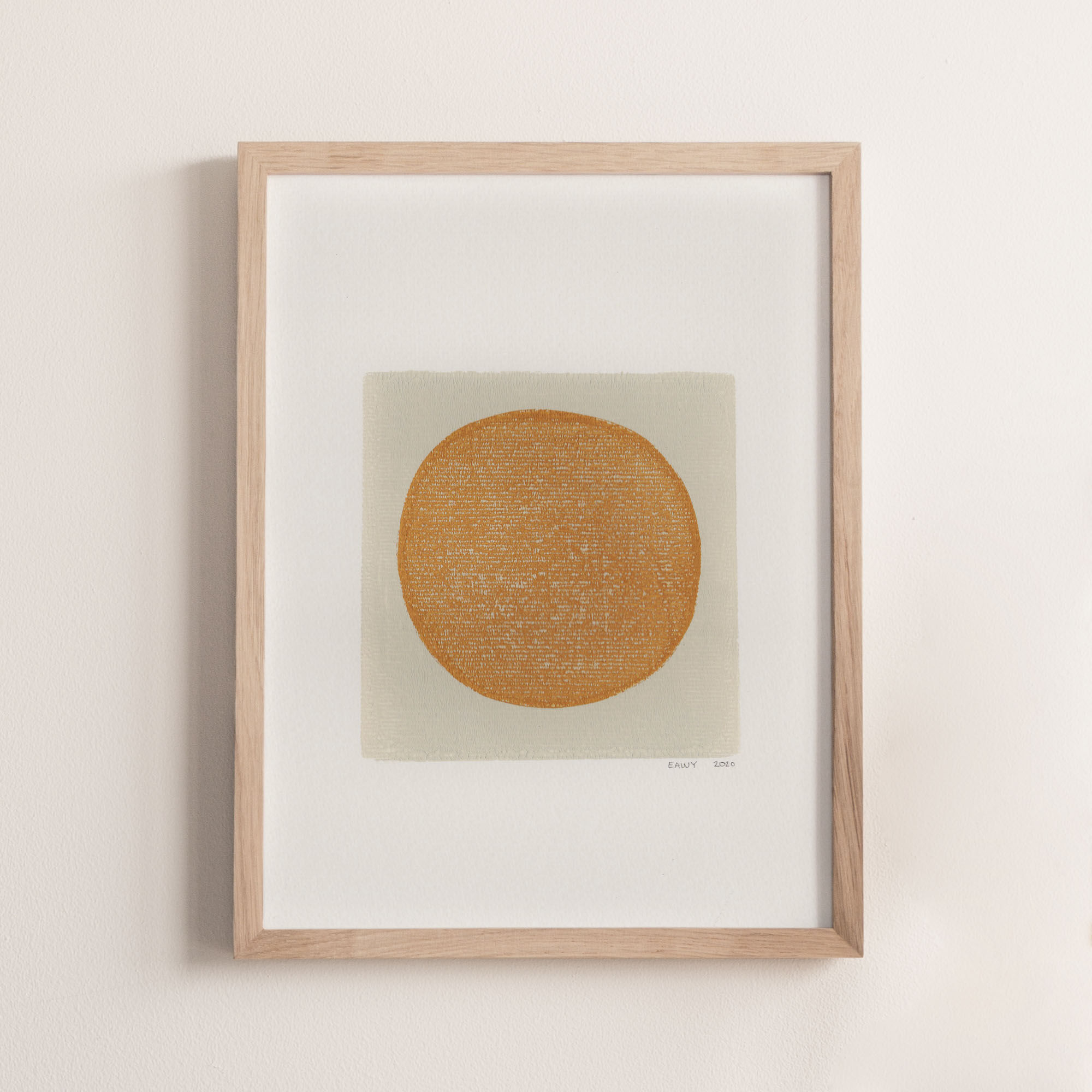 One design painting on paper, dated and signed illustration without frame