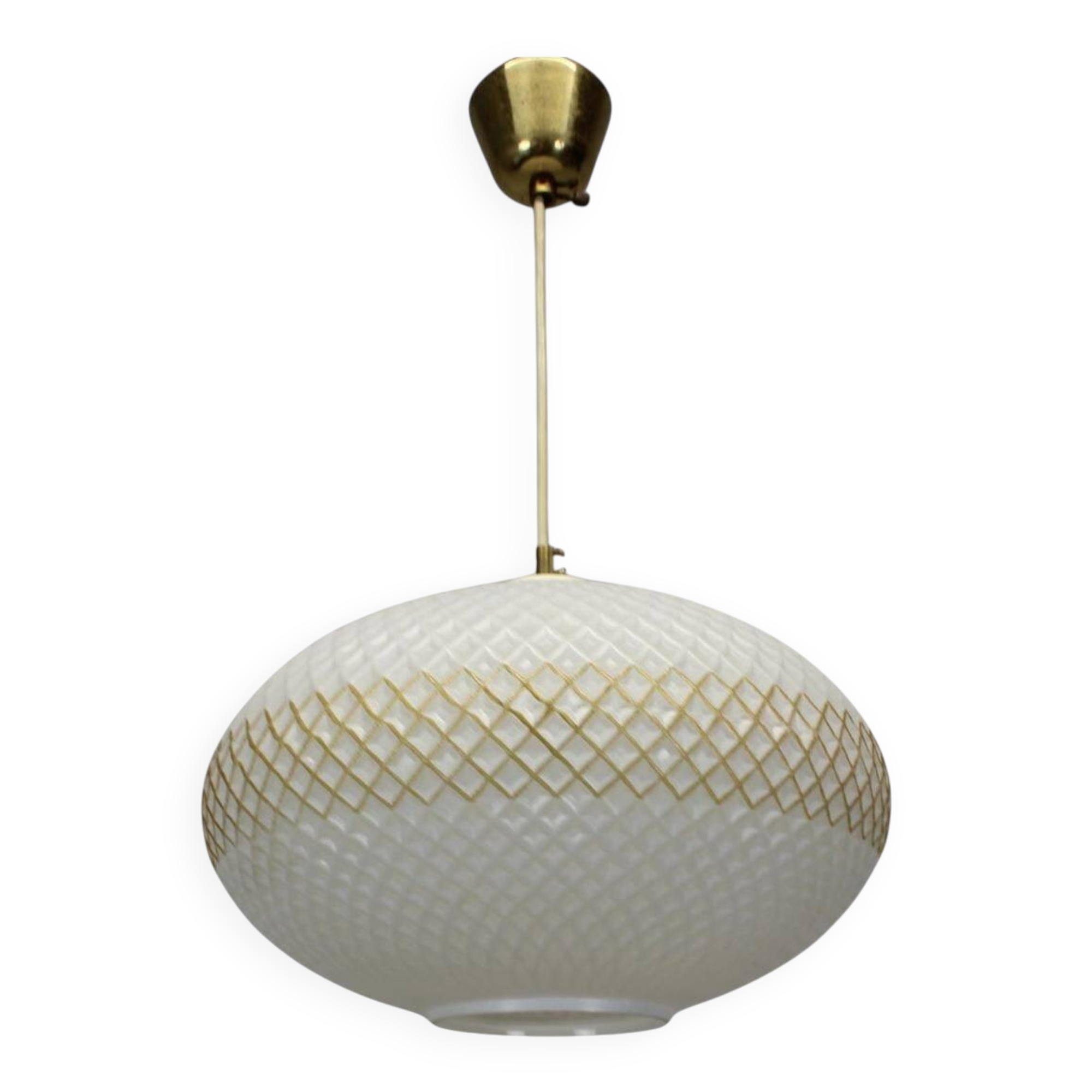 Glass pendant light, Czechoslovakia, 1970s