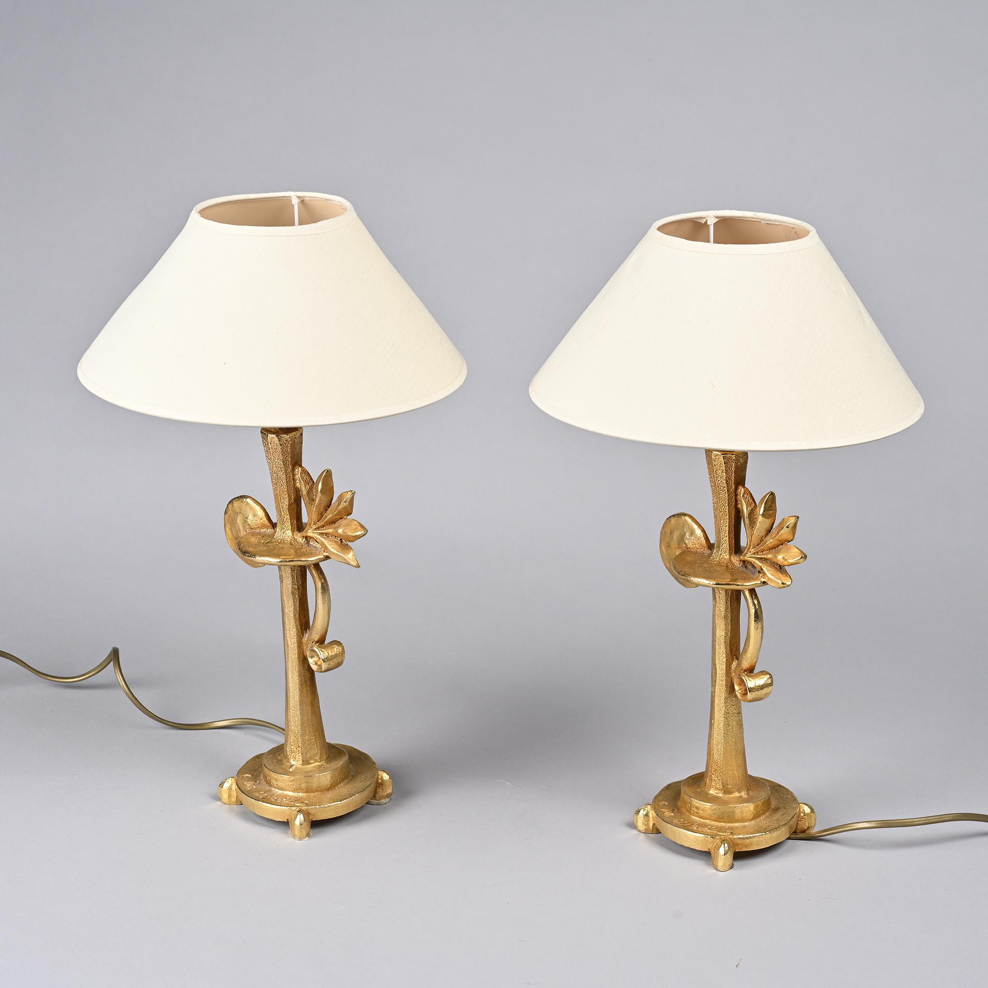 Pair of table lamps by De Waël, France, circa 2000.