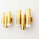 Set of 2 Brass Tubular Sconces Sciolari by SA Boulanger
