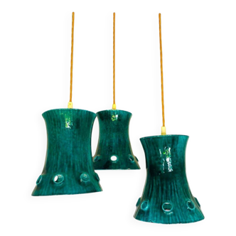 Lustre cascade en fonte verte