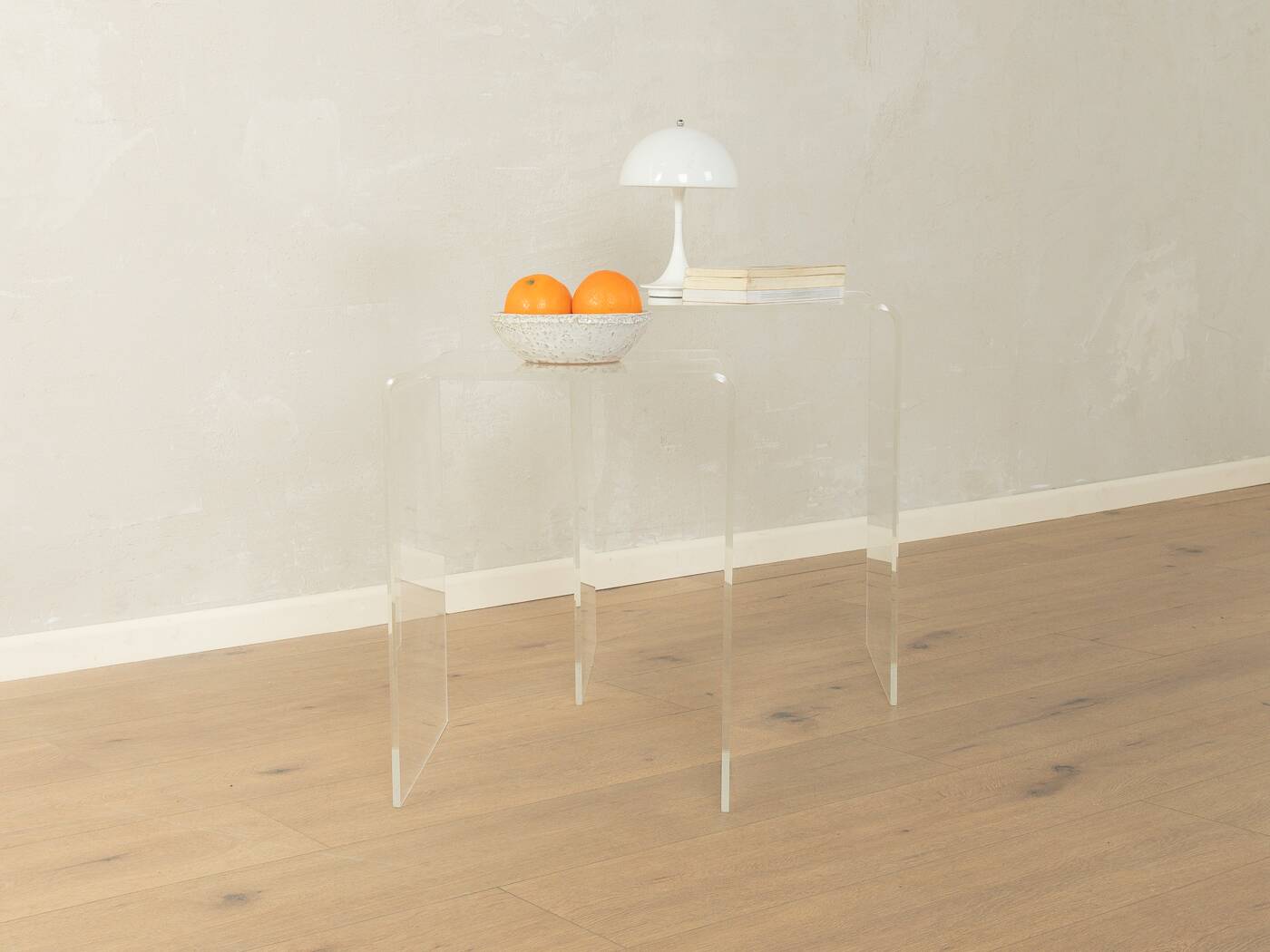 1960s acrylic side tables