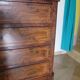 Antique oak burr chest of drawers - 4 drawers - marquetry inlay from the early 21st century