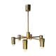 Luster 6 Italian gilded brass fires 1970