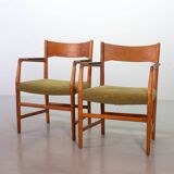 Hans Wegner Danish 'Town Hall' Wooden Arm / Side Chairs by Plan Mobler 50s