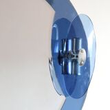 Cobalt blue mirror, Italian design, circa 1970