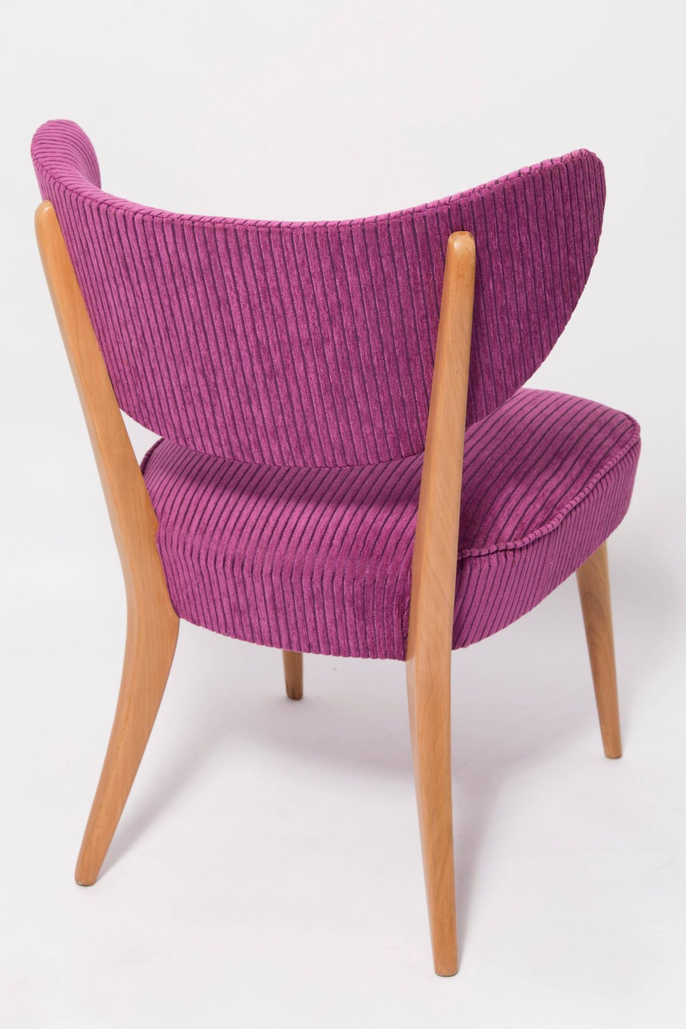 Mid-Century Purple Velvet Club Chair, Europe, 1960s