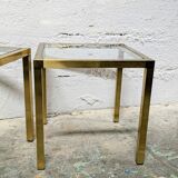 Duo de tables d'appoint dorées