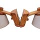 2 vintage pine wall light fixtures