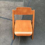 Set of folding chairs for children SE 18 German mid-century by Egon Eiermann for Wilde+Spieth, 1950s