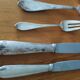 Silver-plated flatware set with its original silver-plated metal box, Maison St Médard silversmiths, circa 1950