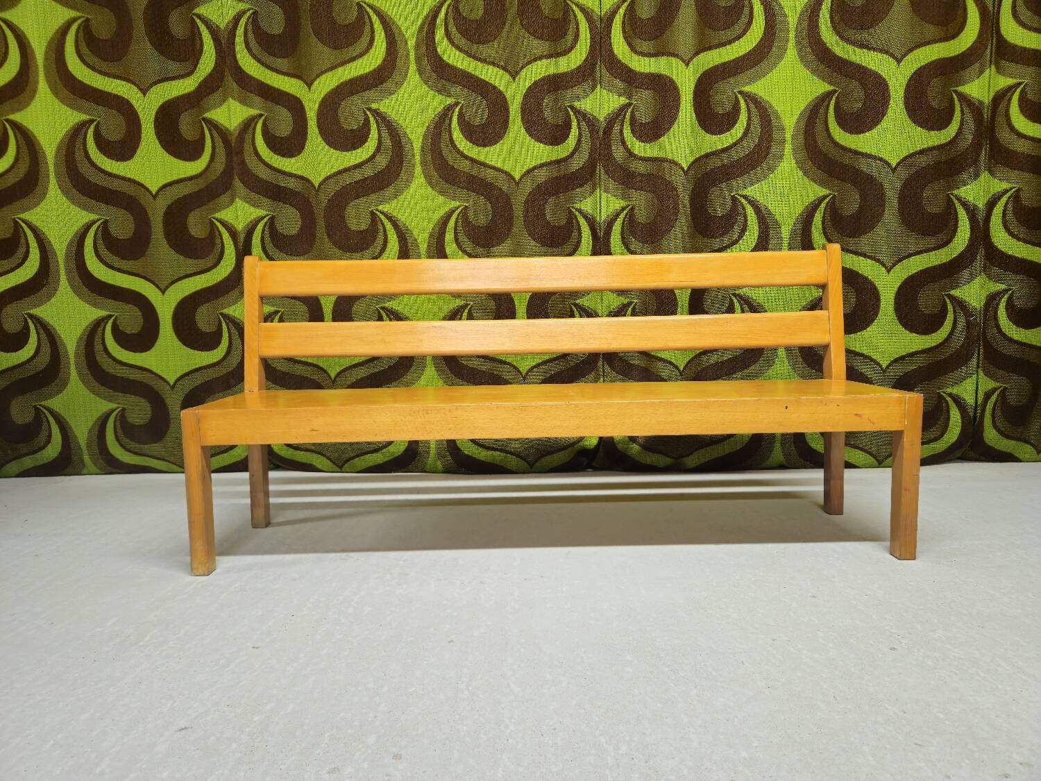 Vintage 1970s children's school bench